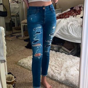 american eagle high rise jeggings
